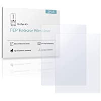 UniTak3D 2Pcs Película de FEP 140x200mm para LCD DLP UV para fotón ANCÚBICO para impresoras 3D ELEGOO Mars Espesor 0.15…